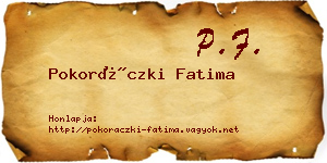Pokoráczki Fatima névjegykártya
